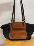 Dooney & Bourke Black and Brown Leather Shoulder Bag