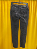 Miss Me Los Angeles Studded Sequin Women's Skinny Jeans Black Bling Pockets 28