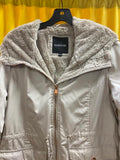 BEBE Women's Beige Parka with Faux Fur Lining Size Medium