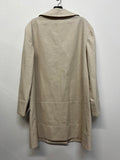 The J. Peterman Company Cream Double-Breasted Coat Size Large