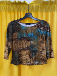 Brittany Black Petite Women's Top with Sequin Detail