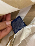 Ralph Lauren Beige and White Striped Bed Sheet