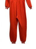 Mary Barron Vintage Women's Red Fleece Jumpsuit Onesie Pajamas Zip Front Small