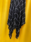 ***Black and White Checkered Max Studio Handkerchief Hem Dress Size Small