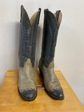 Men's Two-Tone Western Cowboy Heeled Boots