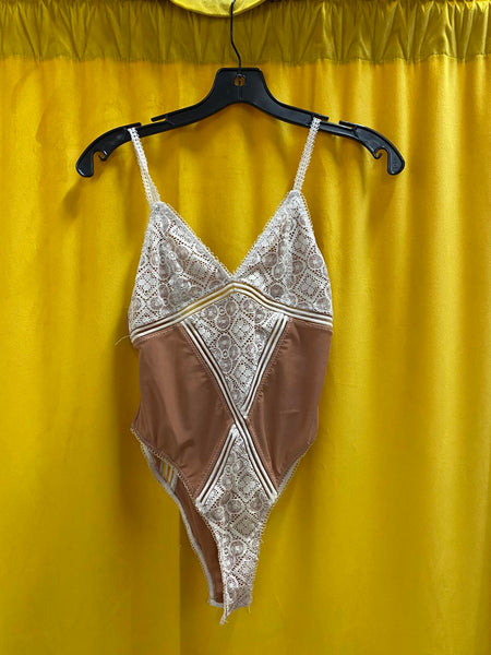 Women's Lace and Satin Bodysuit Lingerie Size Small
