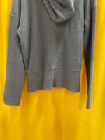 T by Alexander Wang Designer Gray Knit Hoodie Sweater 100% Cotton Cozy Small