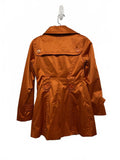 Women's Jessica Simpson Orange Double-Breasted Trench Coat Cute Buttons Size PS
