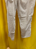 Striped Women's Pants with Elastic Waist
