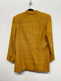 Valerie Stevens Petites Pure Silk Mustard Yellow Blazer Size 10
