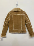 Wilson’s Leather Light Brown Tan Suede Faux Shearling Jacket for Women XS