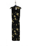 Garment City California Y2K Black Maxi Dress with Yellow Floral Print Size 18W