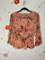 Silk floral blouse