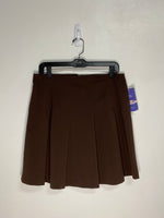 Vintage brown pleated mini skirt