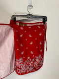 Red High Sierra paisley wrap skirt